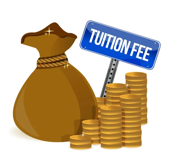 Bag with tuition fee — Stock Photo, Image