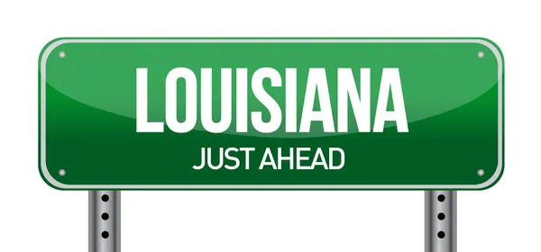 Green Louisiana, USA street sign — стоковое фото