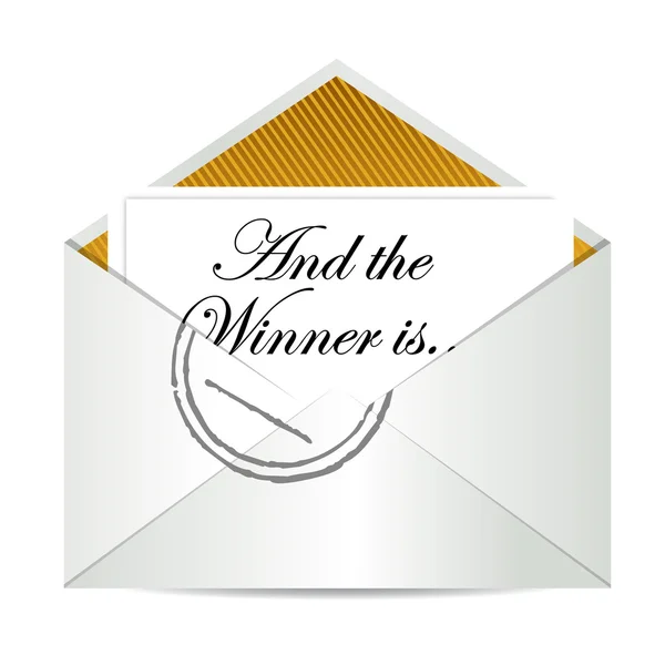 Award winner envelope concept — Stock Photo, Image