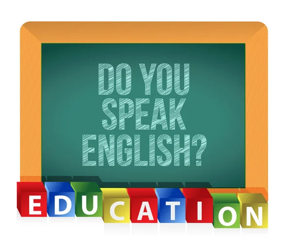 "Do you speak English?" board — Stock Photo, Image