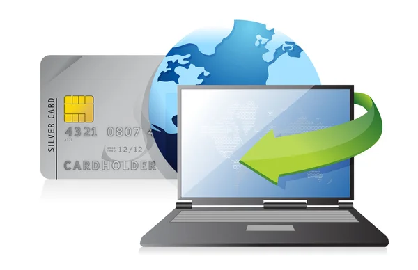 Online payments credit card concept — Stock Photo, Image