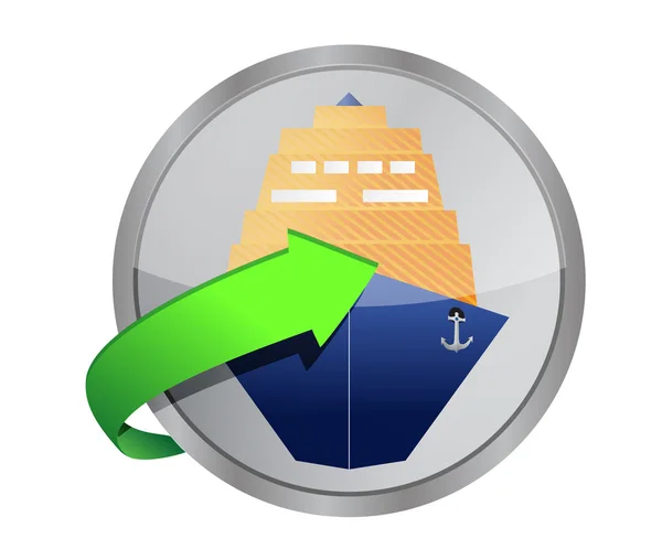 Botão de cruzeiro navio — Fotografia de Stock