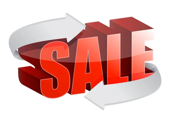 3d text Sale and changing arrows — Stock Photo, Image