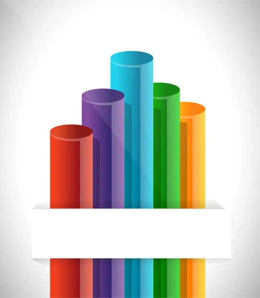 Gráfico gráfico de barras — Fotografia de Stock