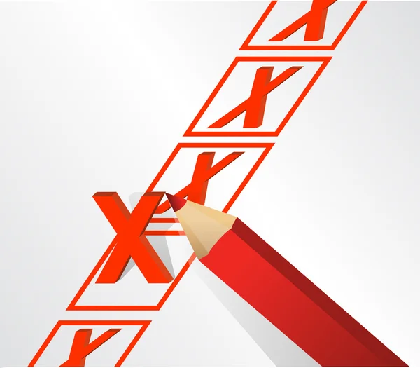 X işareti illüstrasyon tasarımı — Stok fotoğraf