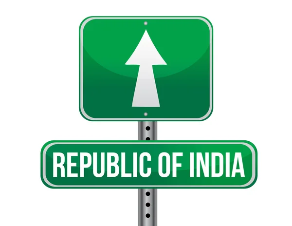 Road sign to India — Stock Photo, Image