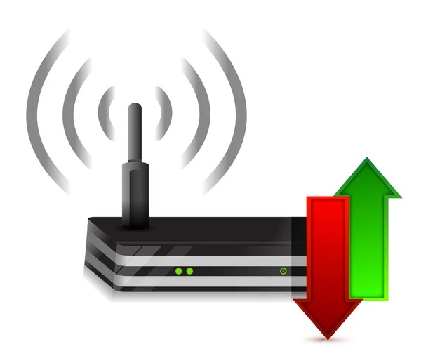 Up and down arrows Wireless Router — Stock Photo, Image