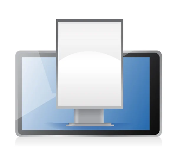 Marketing concept advertentie stand op Tablet PC — Stockfoto