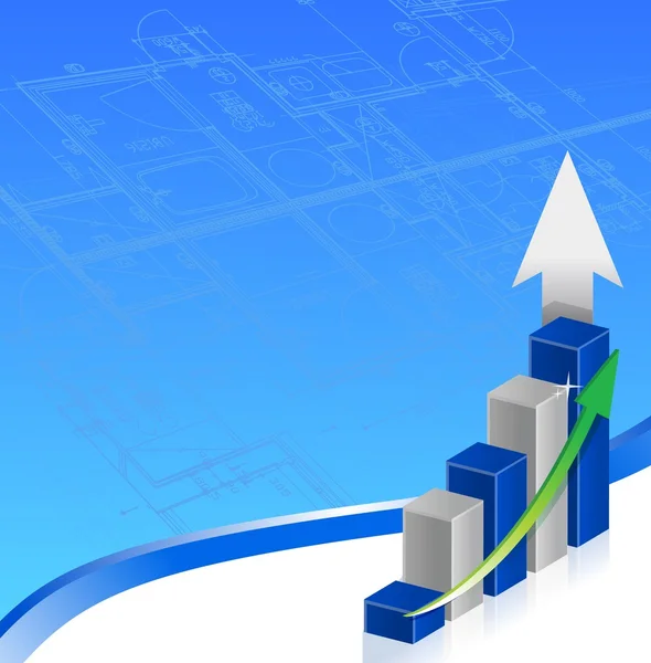 Gráfico de negócios print — Fotografia de Stock