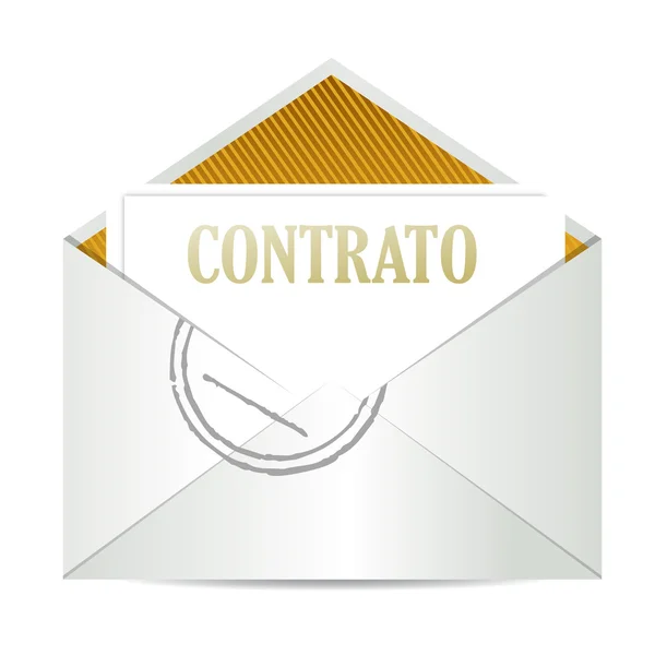 Ισπανική σύμβαση εντός ταχυδρομικές φάκελος — Φωτογραφία Αρχείου