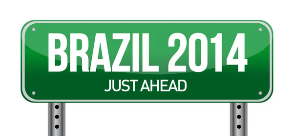 Brazylia znak drogowy — Zdjęcie stockowe
