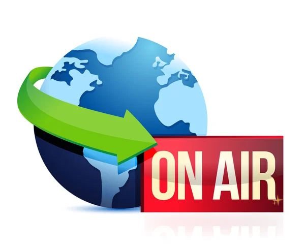 Global news on the air — Stock Photo, Image