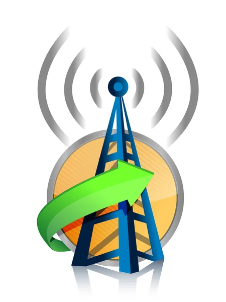 Wifi tower connected — Stock Photo, Image