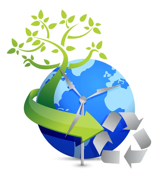 Eco, bio, recycle globe sign — Stock Photo, Image