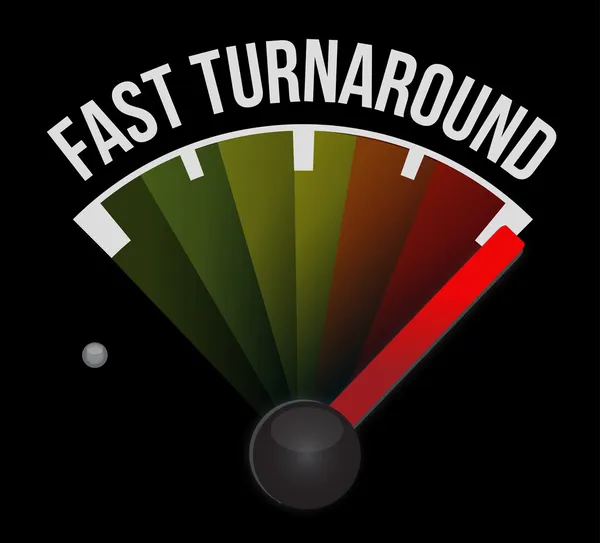 速いターンアラウンド スピード メーター — ストック写真