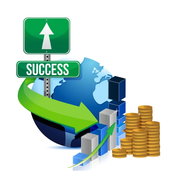 Profits success globe — Stock Photo, Image