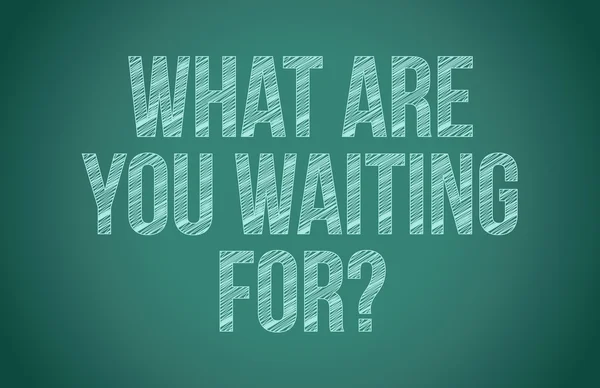 Do que estás à espera? ? — Fotografia de Stock