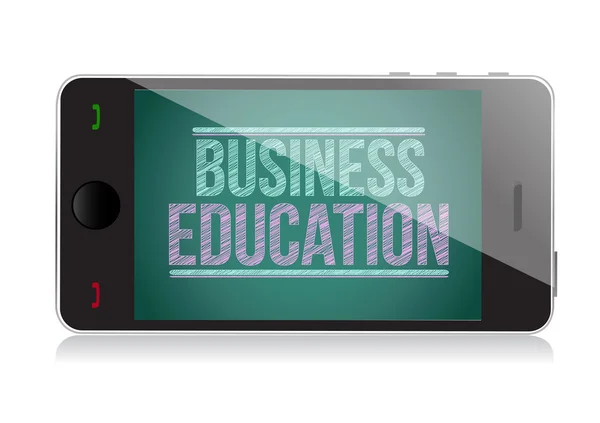 İşletme Eğitimi ekranda. akıllı telefon — Stok fotoğraf