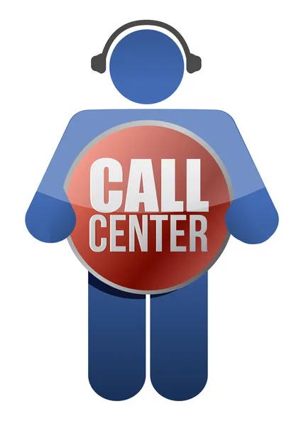 Callcenter-Ikone — Stockfoto