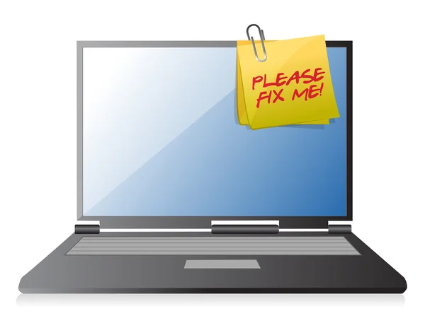 Please fix me on a laptop — Stock Photo, Image