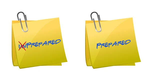 Turning the word Unprepared into Prepared — Stock Photo, Image