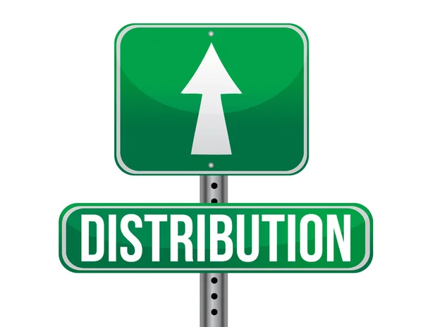 Distribution traffic road sign — Stock Photo, Image