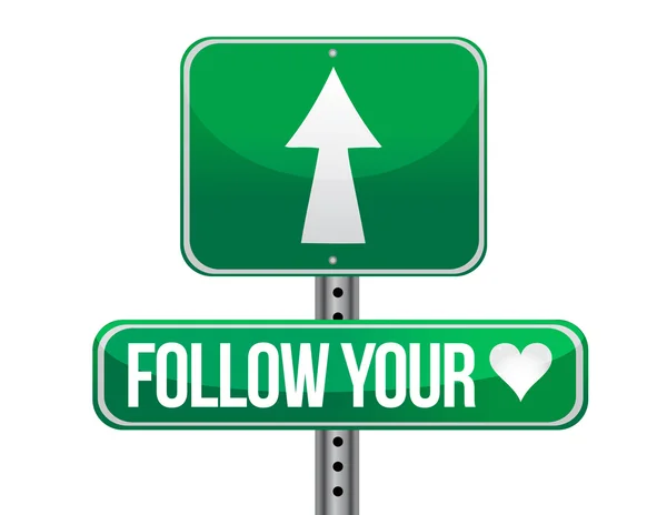 Follow your heart traffic — Stock Photo, Image