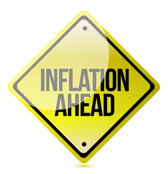 Caution - Inflation Ahead — Stock Photo, Image