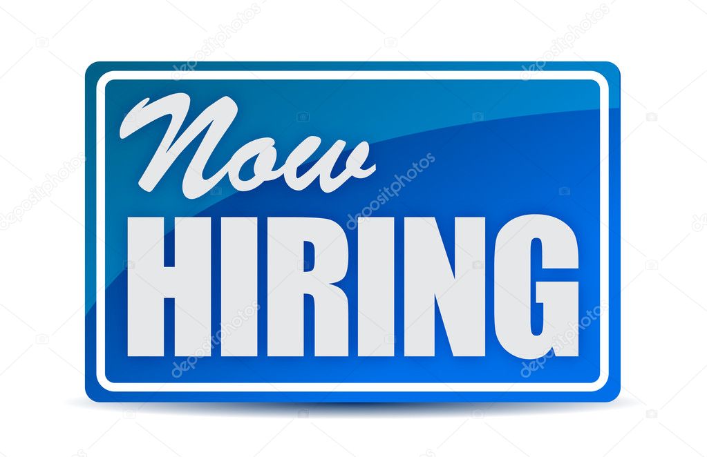 Now Hiring retail store window style sign