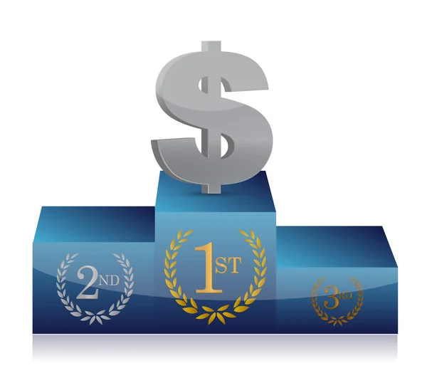 Dollar winner's podium — Stock Photo, Image