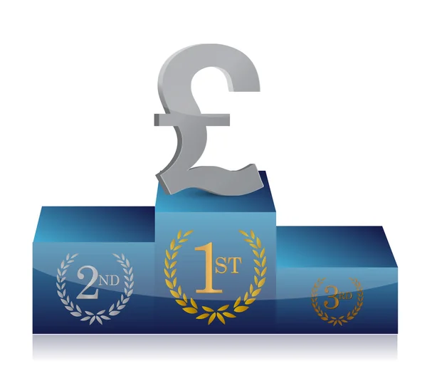 Pound winner's podium — Stock Photo, Image
