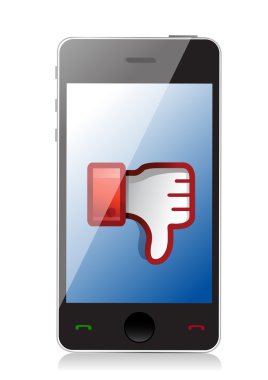 telefon sevmediğim simgesi. başparmak işaret
