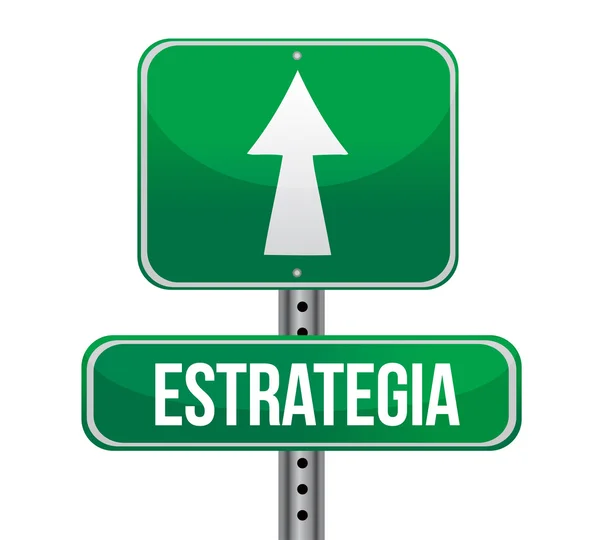 Planning in Spanish road sign — Stock Photo, Image