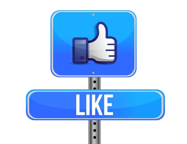 Thumb up road sign — Stock Photo, Image