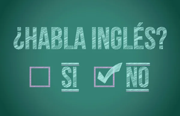 Do you speak English in spanish — Stock Photo, Image