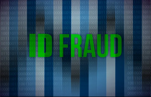 ID-bedrägerier binära bakgrund — Stockfoto