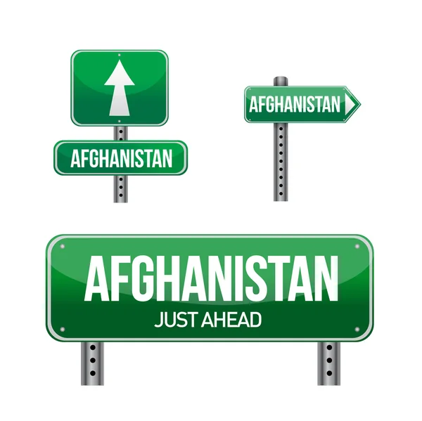 アフガニスタンの国の道路標識 — ストック写真