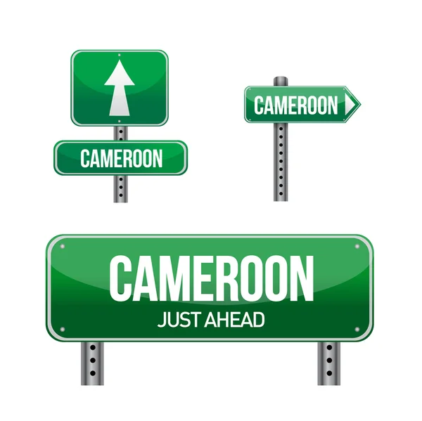 Kameroen land verkeersbord — Stockfoto