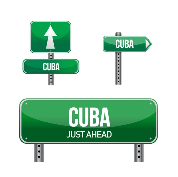 Cuba Country road sign — Stock Photo, Image
