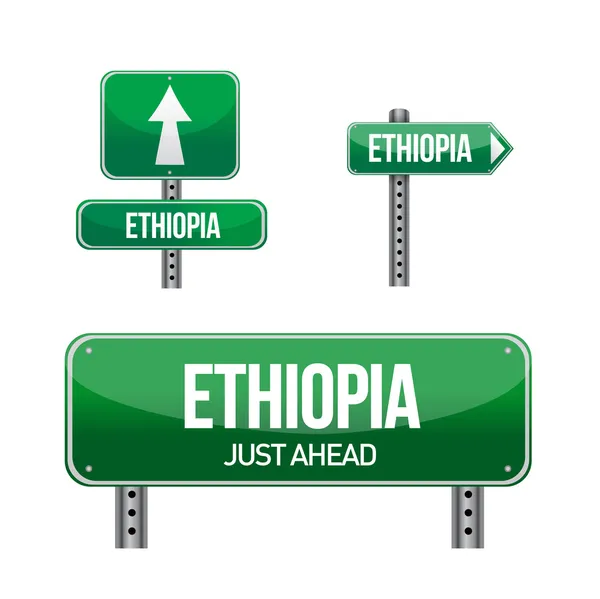 Ethiopië land verkeersbord — Stockfoto