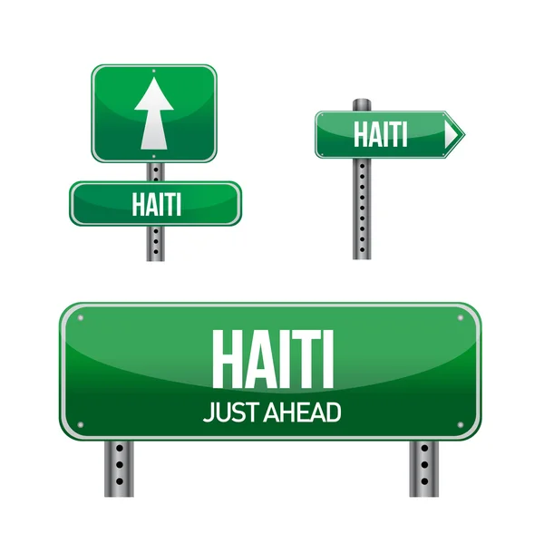 Haiti ülke yol levhası — Stok fotoğraf