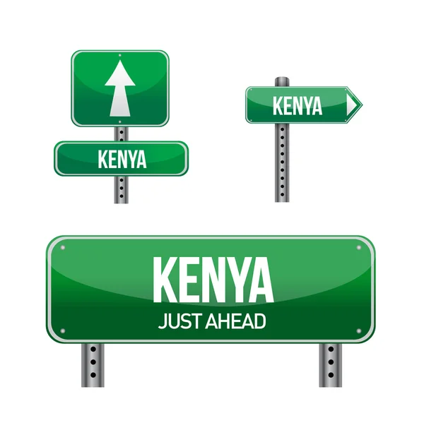 Kenia land verkeersbord — Stockfoto