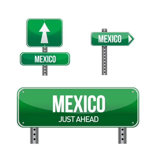 Mexiko Landstraßenschild — Stockfoto