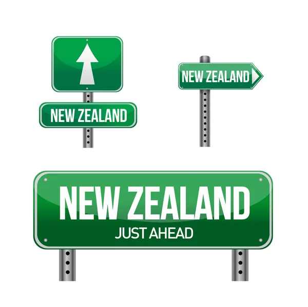 New zealand Country road sign — Stock Photo, Image