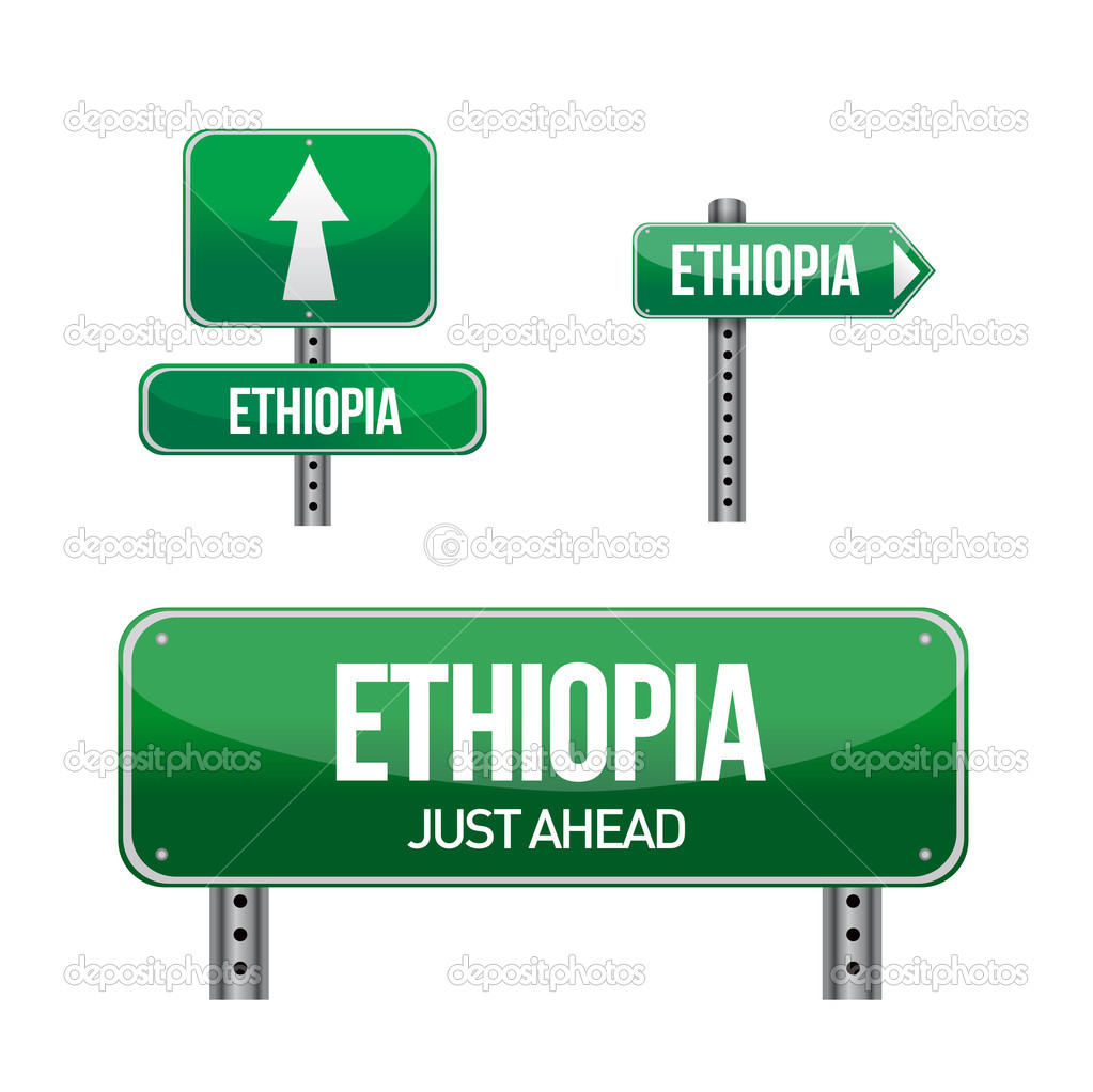 ethiopia Country road sign