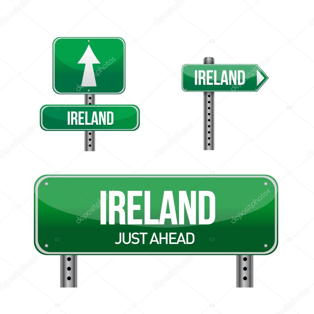 ireland Country road sign