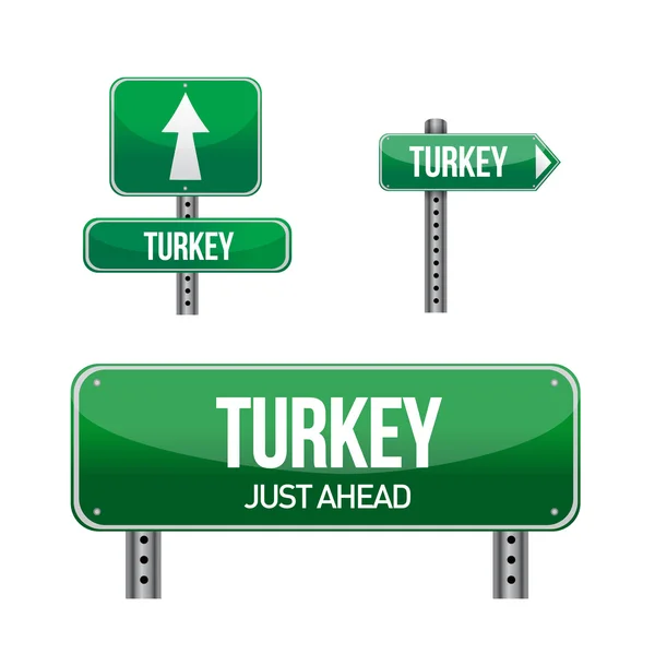 Turkey Country road sign — Stock Photo, Image