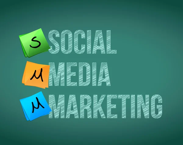 Social media marketing en berichten — Stockfoto