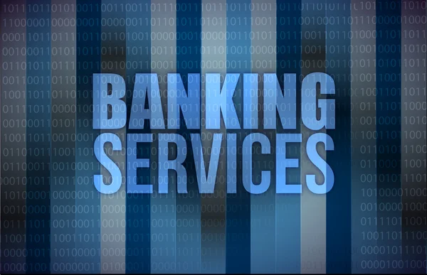 Banking services on digital screen, business — Stock Photo, Image