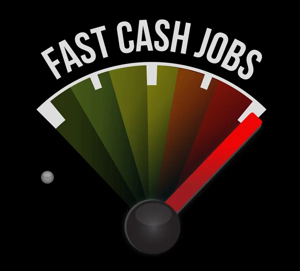 Gyors készpénzes munkahelyek sebességmérő — Stock Fotó